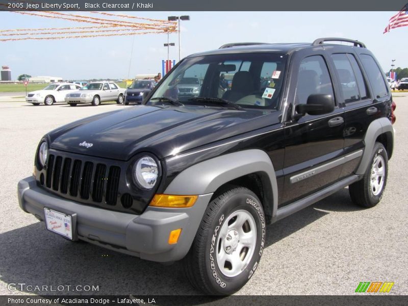 Black Clearcoat / Khaki 2005 Jeep Liberty Sport