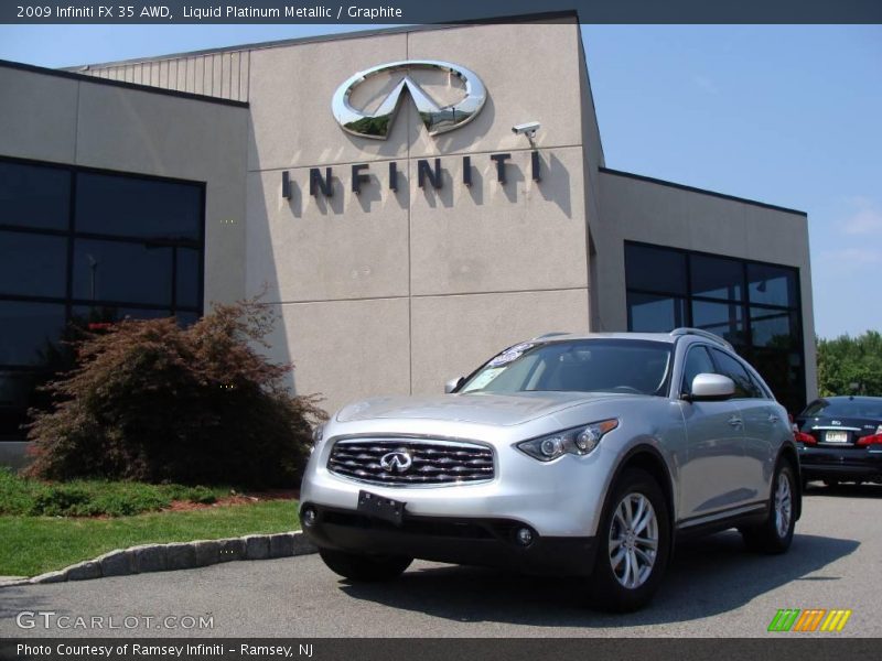 Liquid Platinum Metallic / Graphite 2009 Infiniti FX 35 AWD