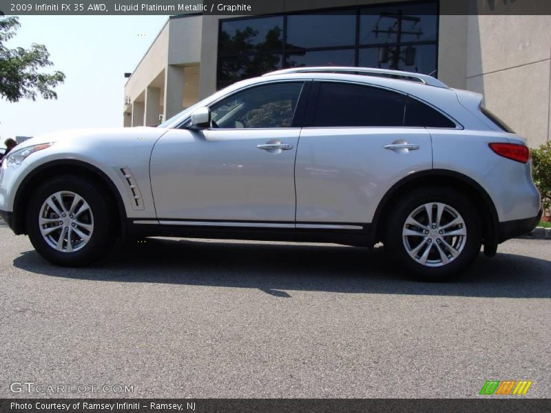 Liquid Platinum Metallic / Graphite 2009 Infiniti FX 35 AWD