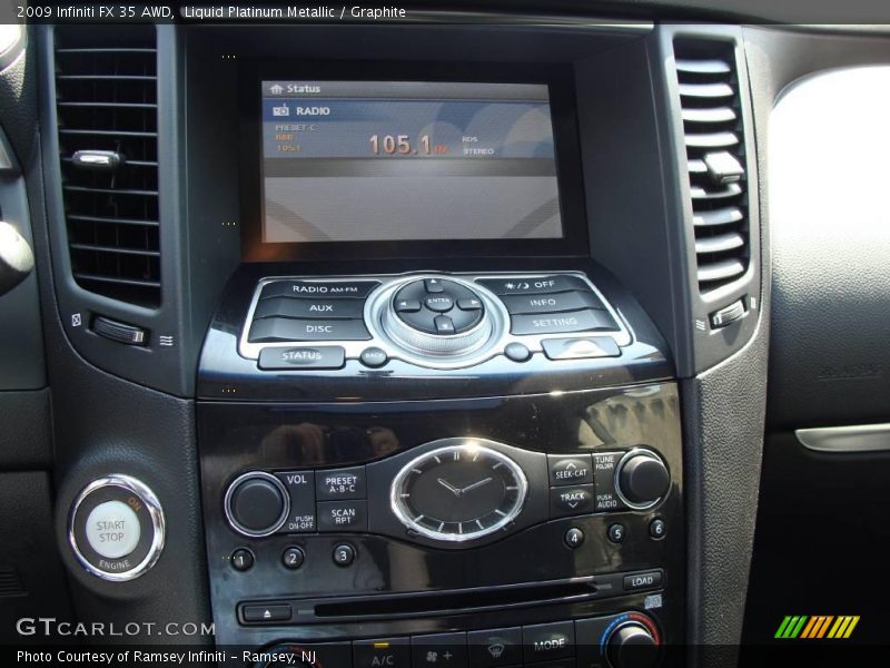 Liquid Platinum Metallic / Graphite 2009 Infiniti FX 35 AWD