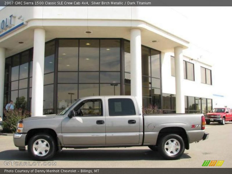 Silver Birch Metallic / Dark Titanium 2007 GMC Sierra 1500 Classic SLE Crew Cab 4x4