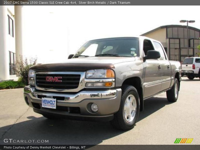 Silver Birch Metallic / Dark Titanium 2007 GMC Sierra 1500 Classic SLE Crew Cab 4x4