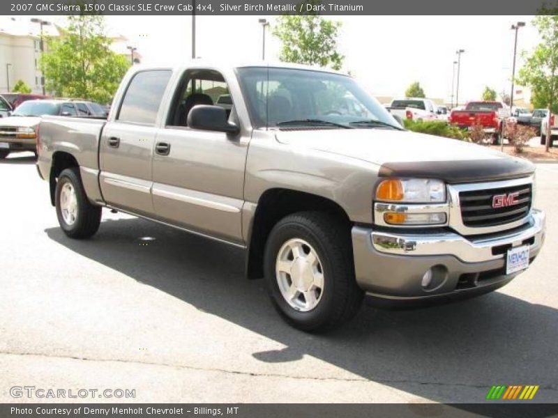 Silver Birch Metallic / Dark Titanium 2007 GMC Sierra 1500 Classic SLE Crew Cab 4x4