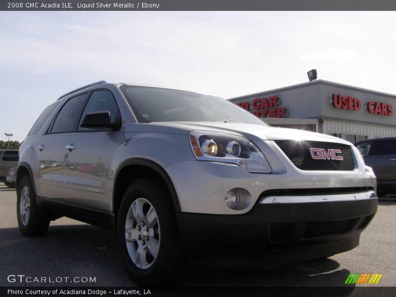 Liquid Silver Metallic / Ebony 2008 GMC Acadia SLE