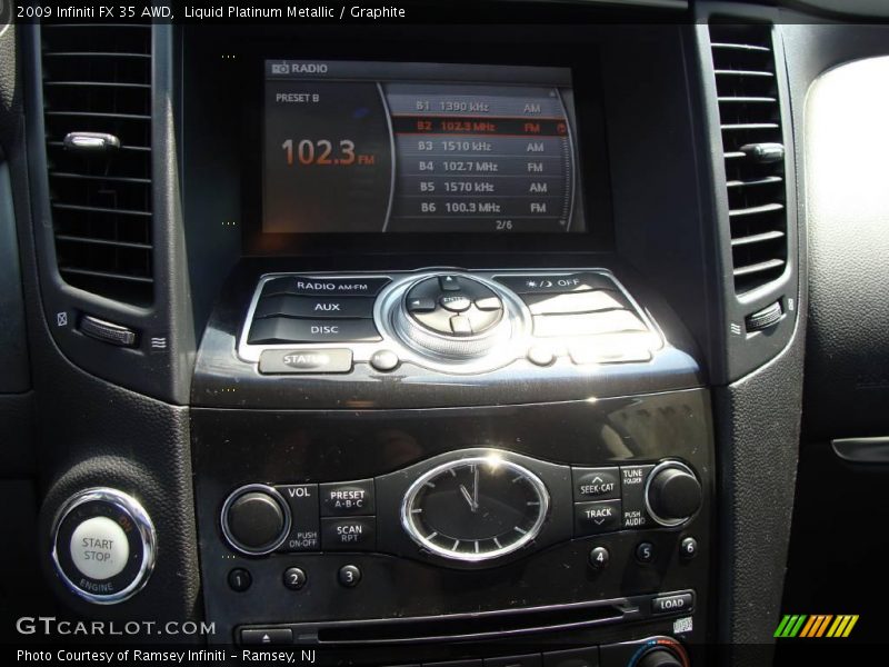 Liquid Platinum Metallic / Graphite 2009 Infiniti FX 35 AWD