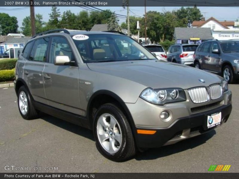 Platinum Bronze Metallic / Sand Beige 2007 BMW X3 3.0si