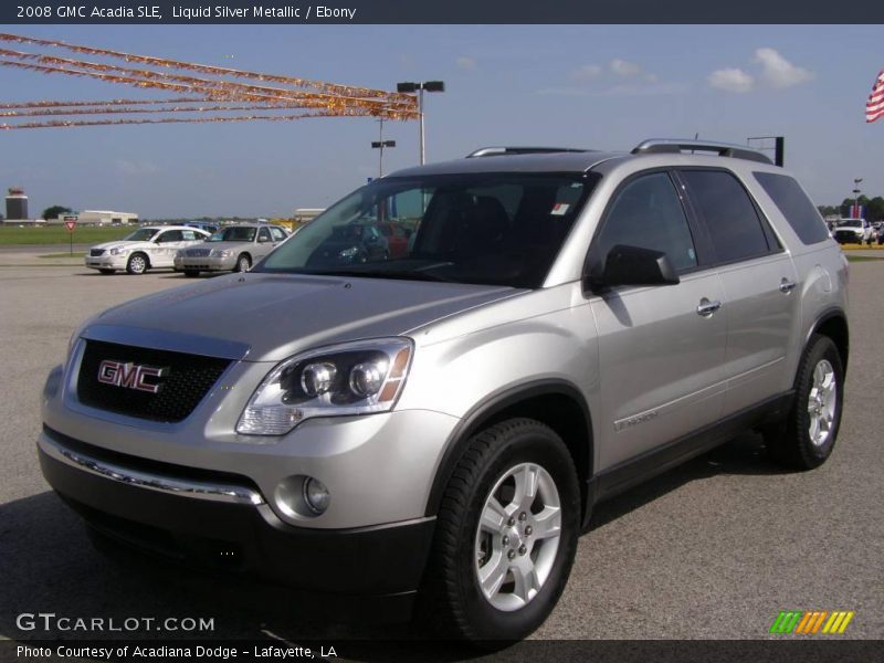 Liquid Silver Metallic / Ebony 2008 GMC Acadia SLE