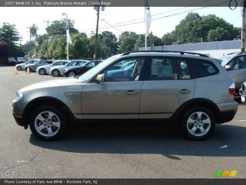 Platinum Bronze Metallic / Sand Beige 2007 BMW X3 3.0si