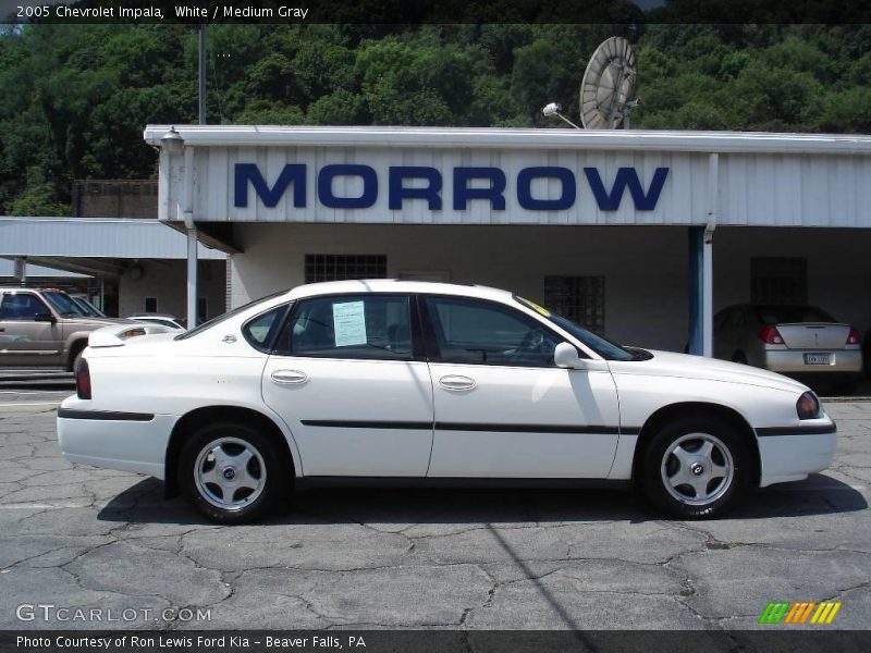 White / Medium Gray 2005 Chevrolet Impala