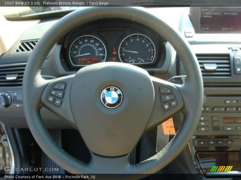Platinum Bronze Metallic / Sand Beige 2007 BMW X3 3.0si