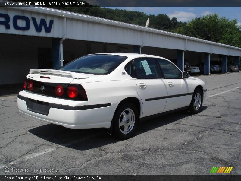 White / Medium Gray 2005 Chevrolet Impala