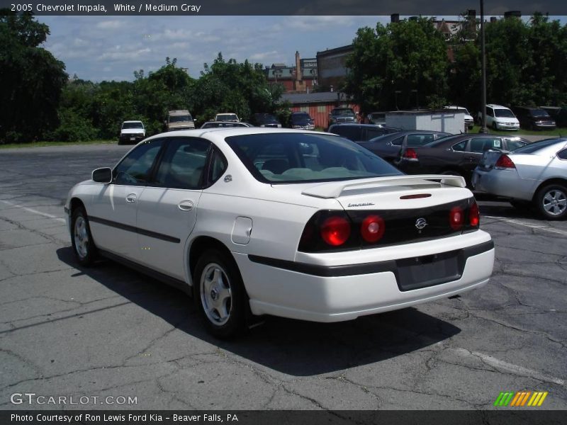 White / Medium Gray 2005 Chevrolet Impala