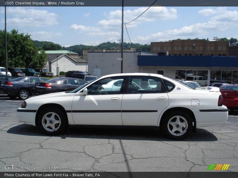 White / Medium Gray 2005 Chevrolet Impala