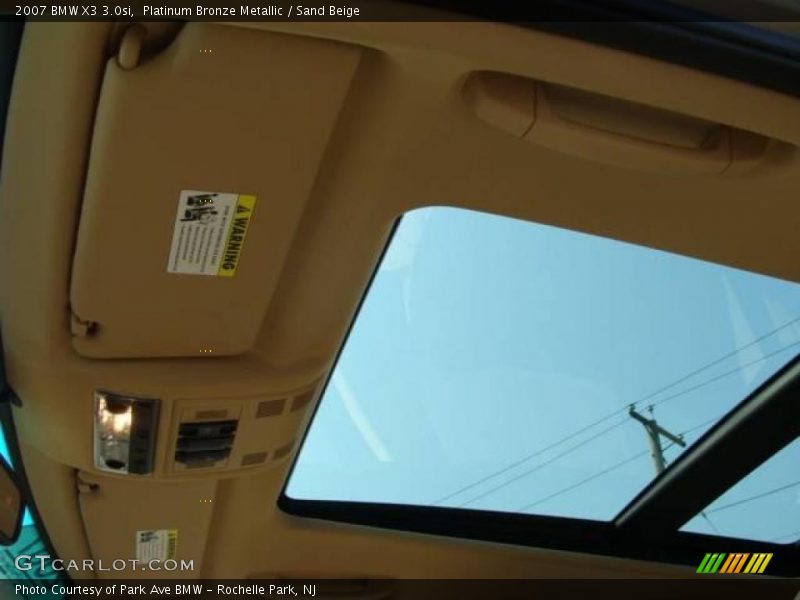 Platinum Bronze Metallic / Sand Beige 2007 BMW X3 3.0si