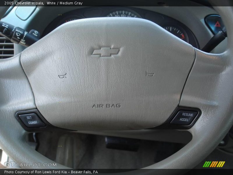 White / Medium Gray 2005 Chevrolet Impala