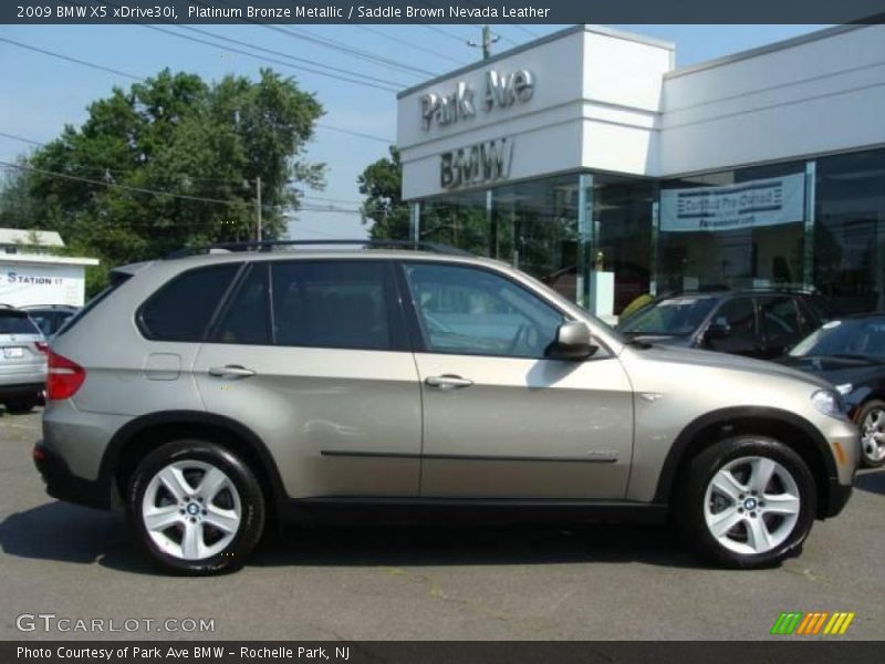 Platinum Bronze Metallic / Saddle Brown Nevada Leather 2009 BMW X5 xDrive30i