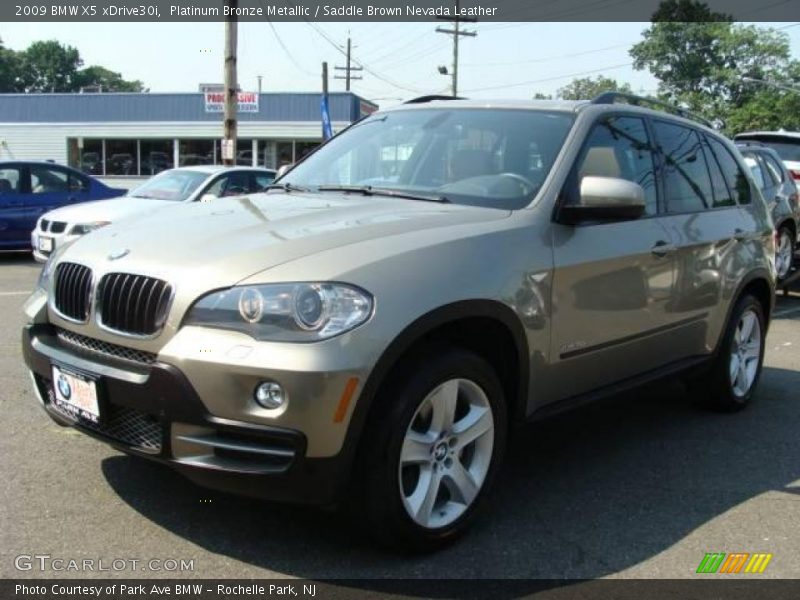 Platinum Bronze Metallic / Saddle Brown Nevada Leather 2009 BMW X5 xDrive30i