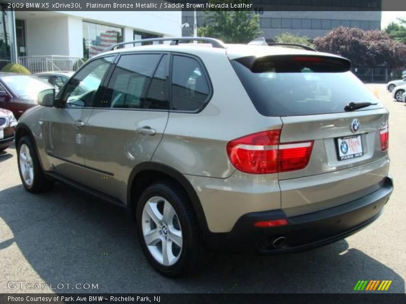 Platinum Bronze Metallic / Saddle Brown Nevada Leather 2009 BMW X5 xDrive30i