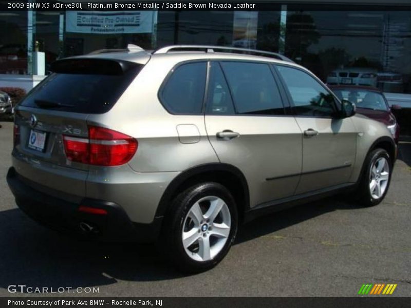 Platinum Bronze Metallic / Saddle Brown Nevada Leather 2009 BMW X5 xDrive30i