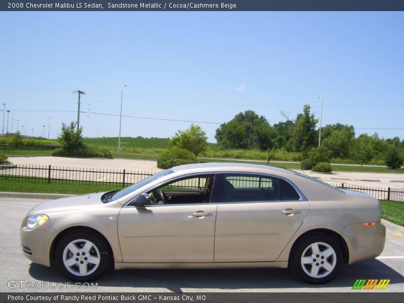 Sandstone Metallic / Cocoa/Cashmere Beige 2008 Chevrolet Malibu LS Sedan