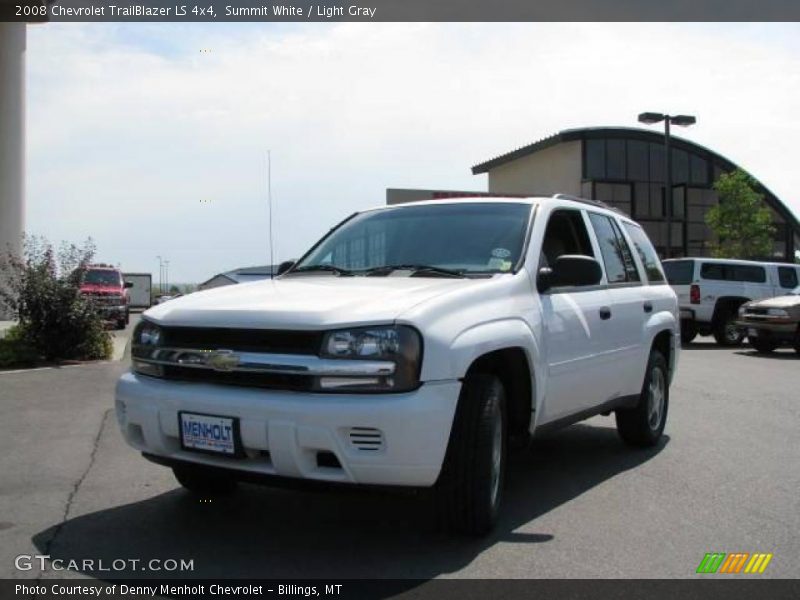 Summit White / Light Gray 2008 Chevrolet TrailBlazer LS 4x4