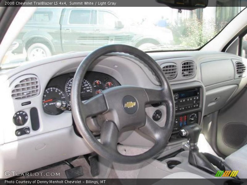 Summit White / Light Gray 2008 Chevrolet TrailBlazer LS 4x4