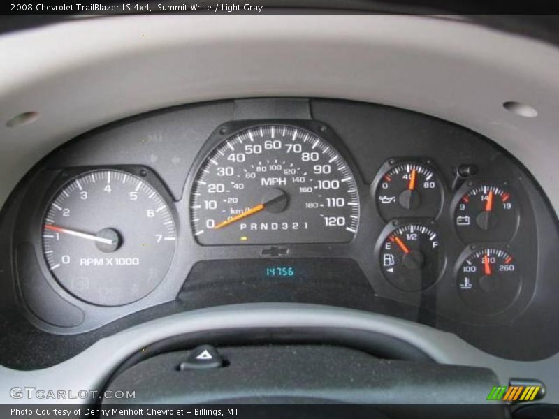 Summit White / Light Gray 2008 Chevrolet TrailBlazer LS 4x4