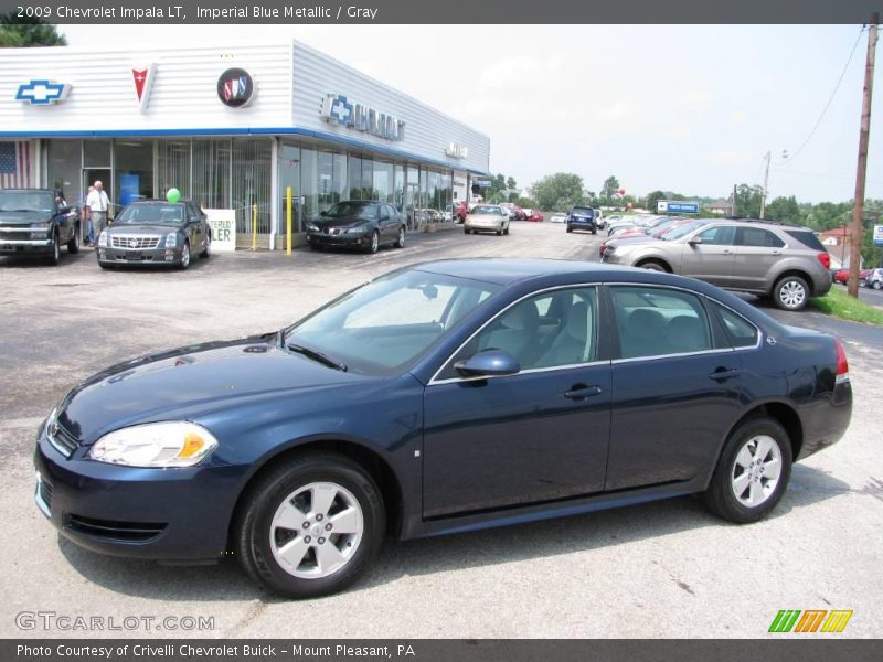 Imperial Blue Metallic / Gray 2009 Chevrolet Impala LT