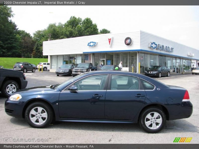 Imperial Blue Metallic / Gray 2009 Chevrolet Impala LT