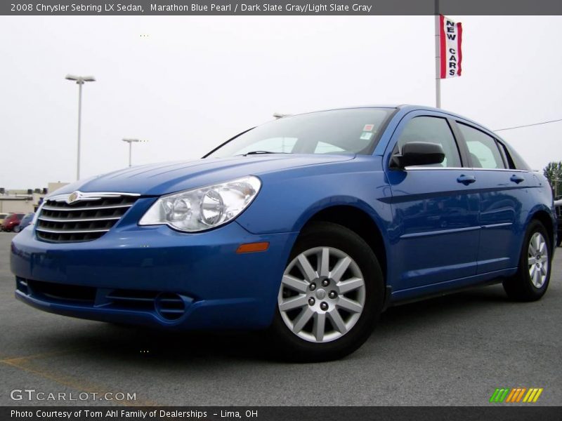 Marathon Blue Pearl / Dark Slate Gray/Light Slate Gray 2008 Chrysler Sebring LX Sedan