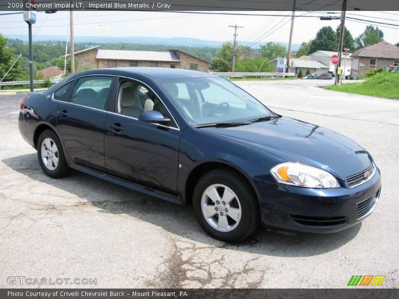 Imperial Blue Metallic / Gray 2009 Chevrolet Impala LT