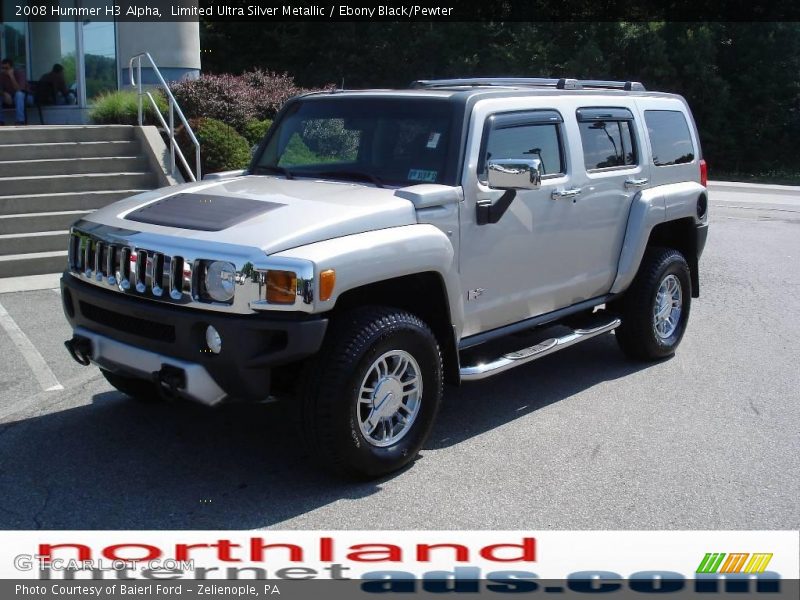 Limited Ultra Silver Metallic / Ebony Black/Pewter 2008 Hummer H3 Alpha