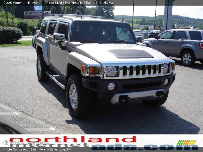 Limited Ultra Silver Metallic / Ebony Black/Pewter 2008 Hummer H3 Alpha