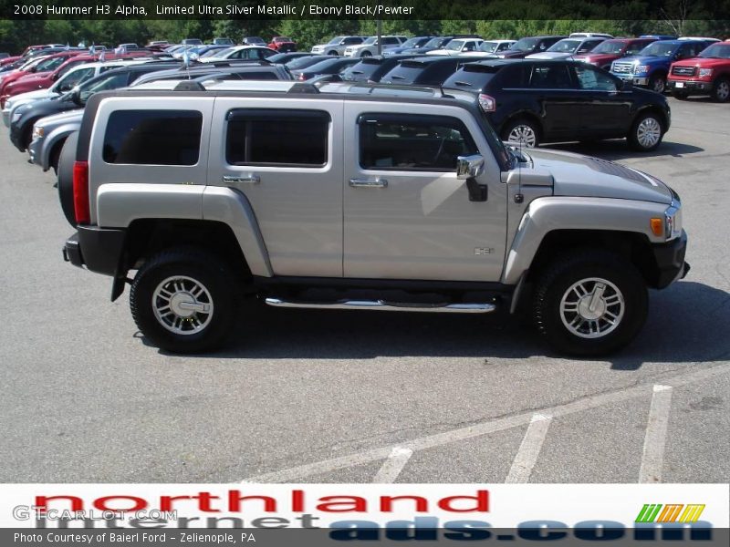 Limited Ultra Silver Metallic / Ebony Black/Pewter 2008 Hummer H3 Alpha