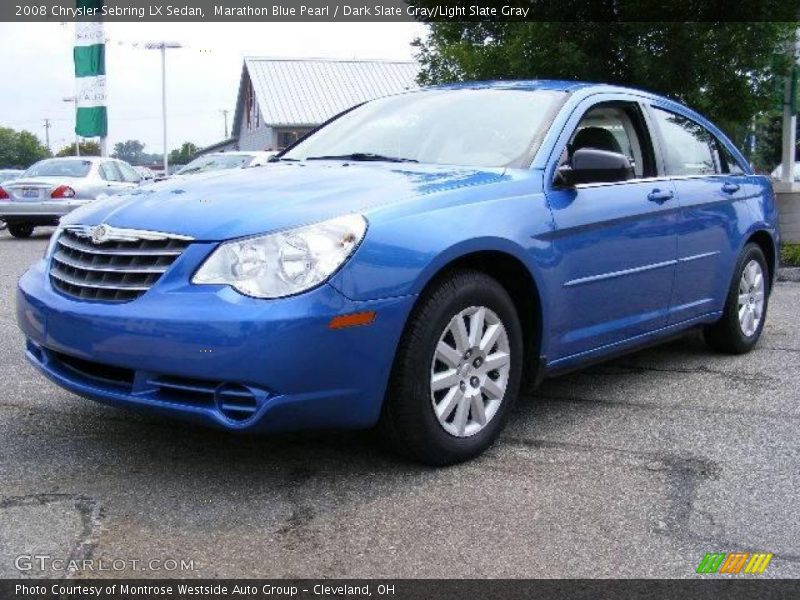 Marathon Blue Pearl / Dark Slate Gray/Light Slate Gray 2008 Chrysler Sebring LX Sedan
