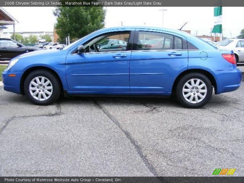 Marathon Blue Pearl / Dark Slate Gray/Light Slate Gray 2008 Chrysler Sebring LX Sedan