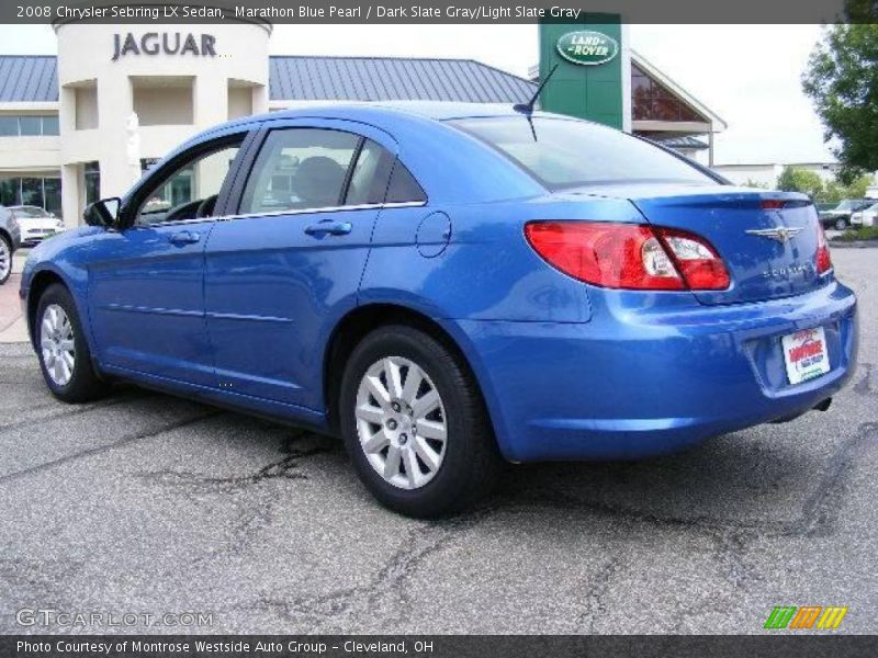 Marathon Blue Pearl / Dark Slate Gray/Light Slate Gray 2008 Chrysler Sebring LX Sedan