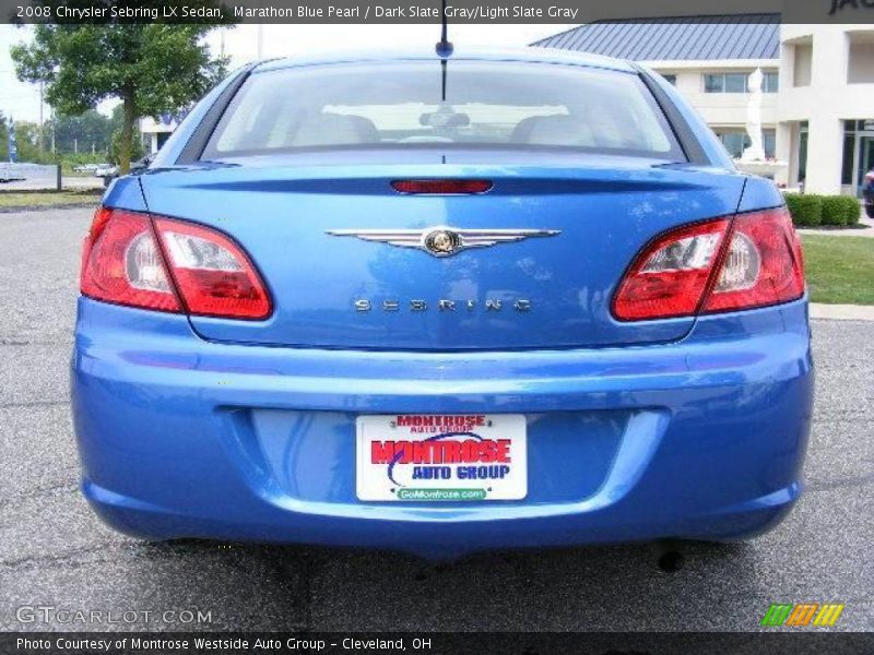 Marathon Blue Pearl / Dark Slate Gray/Light Slate Gray 2008 Chrysler Sebring LX Sedan