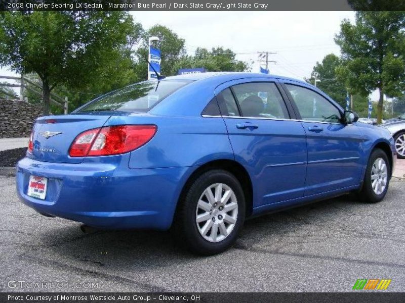 Marathon Blue Pearl / Dark Slate Gray/Light Slate Gray 2008 Chrysler Sebring LX Sedan