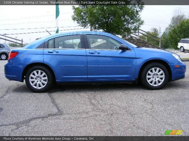 Marathon Blue Pearl / Dark Slate Gray/Light Slate Gray 2008 Chrysler Sebring LX Sedan