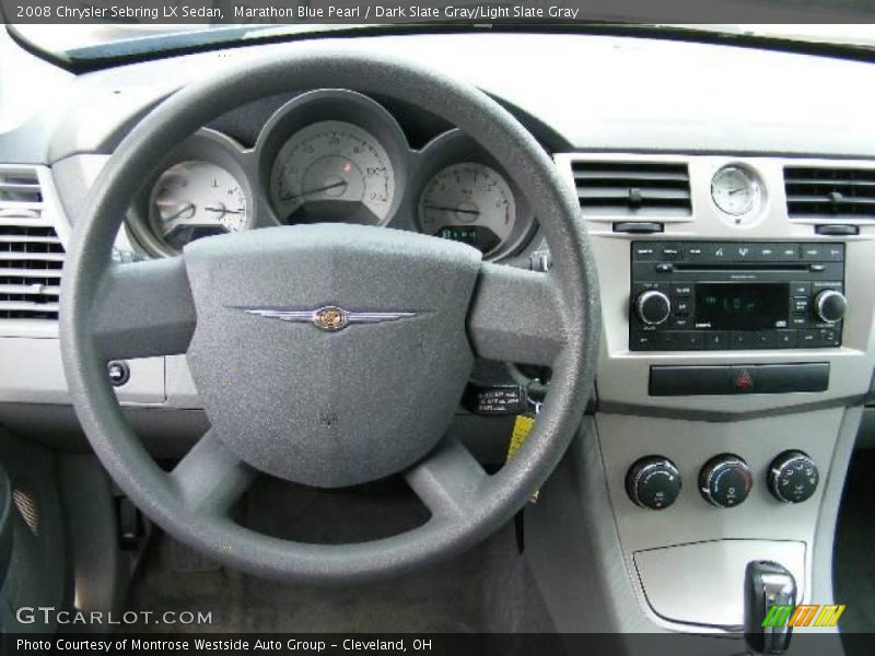 Marathon Blue Pearl / Dark Slate Gray/Light Slate Gray 2008 Chrysler Sebring LX Sedan