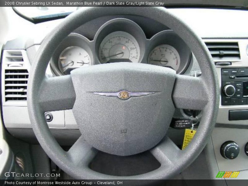 Marathon Blue Pearl / Dark Slate Gray/Light Slate Gray 2008 Chrysler Sebring LX Sedan