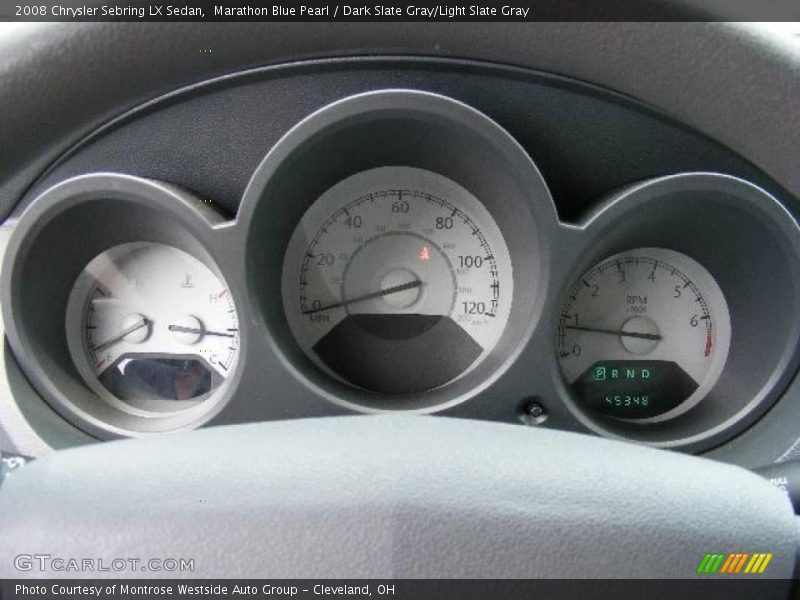 Marathon Blue Pearl / Dark Slate Gray/Light Slate Gray 2008 Chrysler Sebring LX Sedan