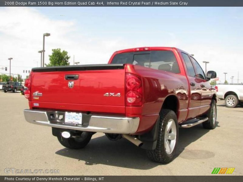 Inferno Red Crystal Pearl / Medium Slate Gray 2008 Dodge Ram 1500 Big Horn Edition Quad Cab 4x4