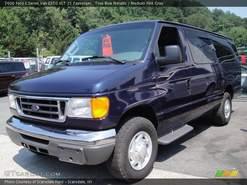 True Blue Metallic / Medium Flint Grey 2006 Ford E Series Van E350 XLT 15 Passenger