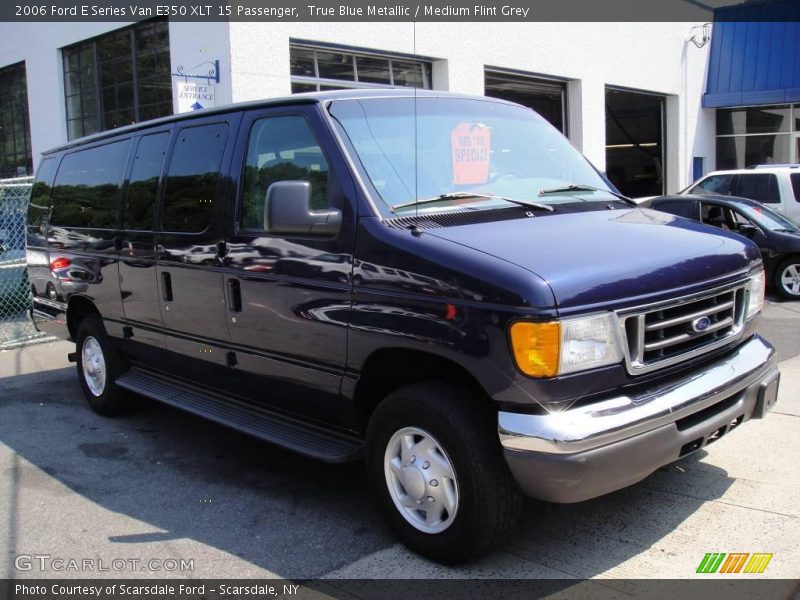 True Blue Metallic / Medium Flint Grey 2006 Ford E Series Van E350 XLT 15 Passenger