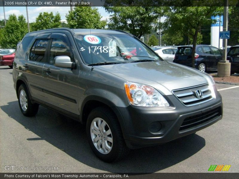 Pewter Pearl / Black 2006 Honda CR-V EX 4WD