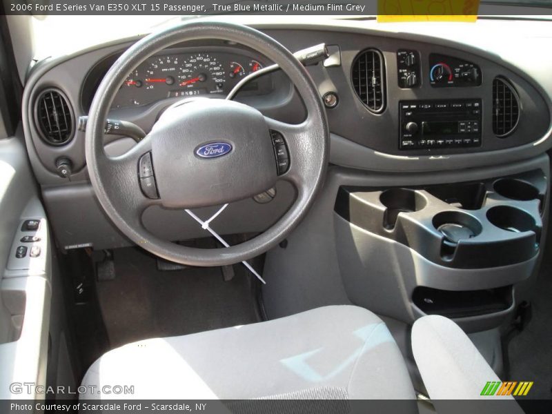 True Blue Metallic / Medium Flint Grey 2006 Ford E Series Van E350 XLT 15 Passenger