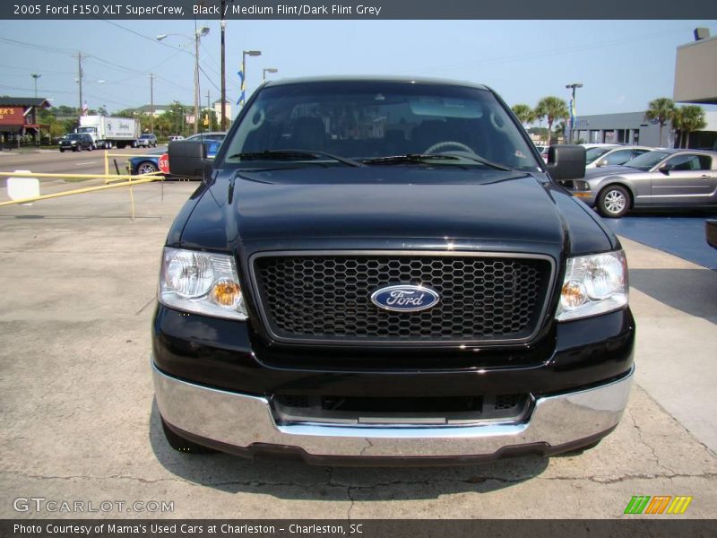 Black / Medium Flint/Dark Flint Grey 2005 Ford F150 XLT SuperCrew