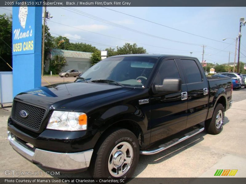 Black / Medium Flint/Dark Flint Grey 2005 Ford F150 XLT SuperCrew